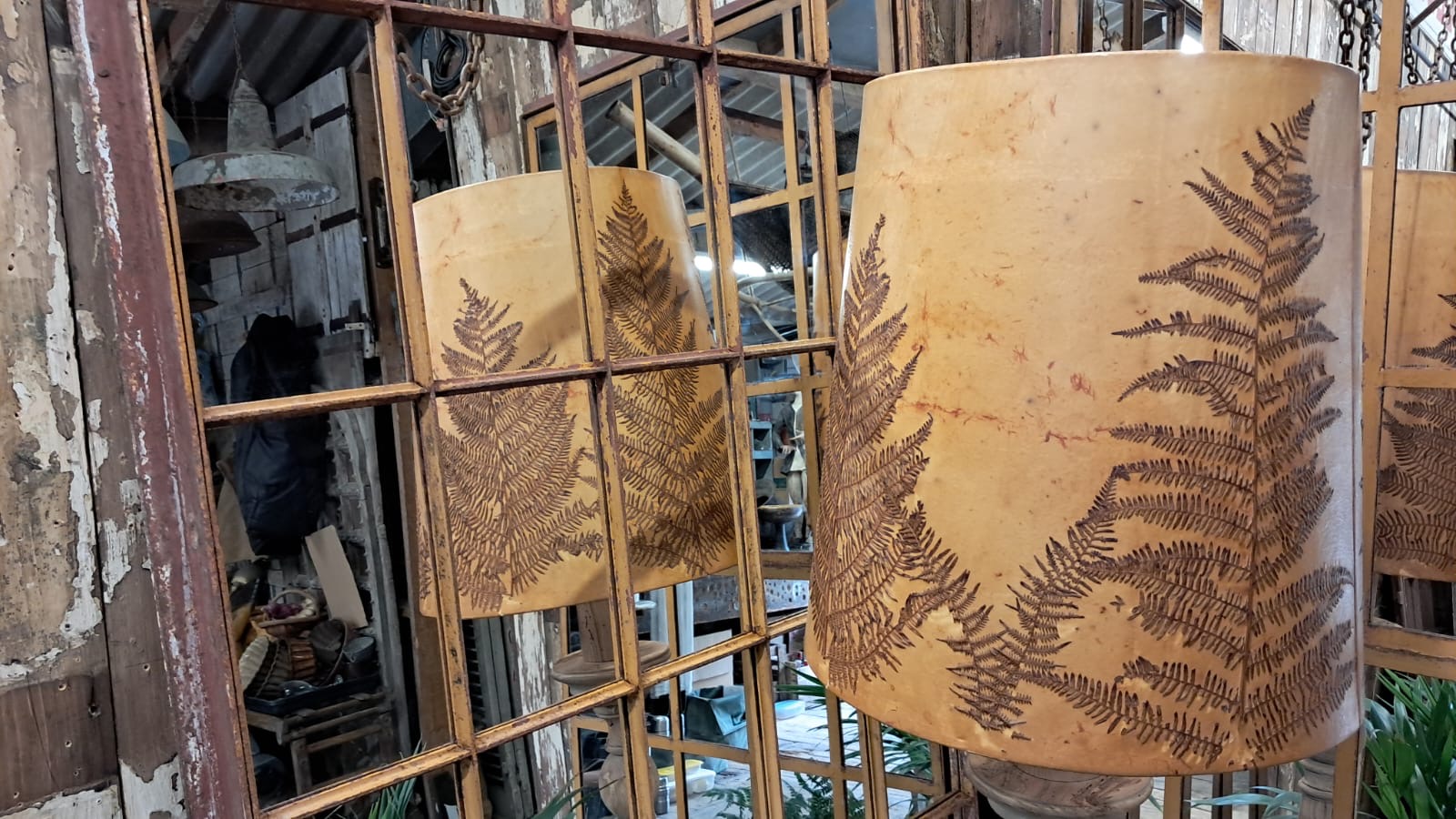 cast iron factory window mirrors industrial garden