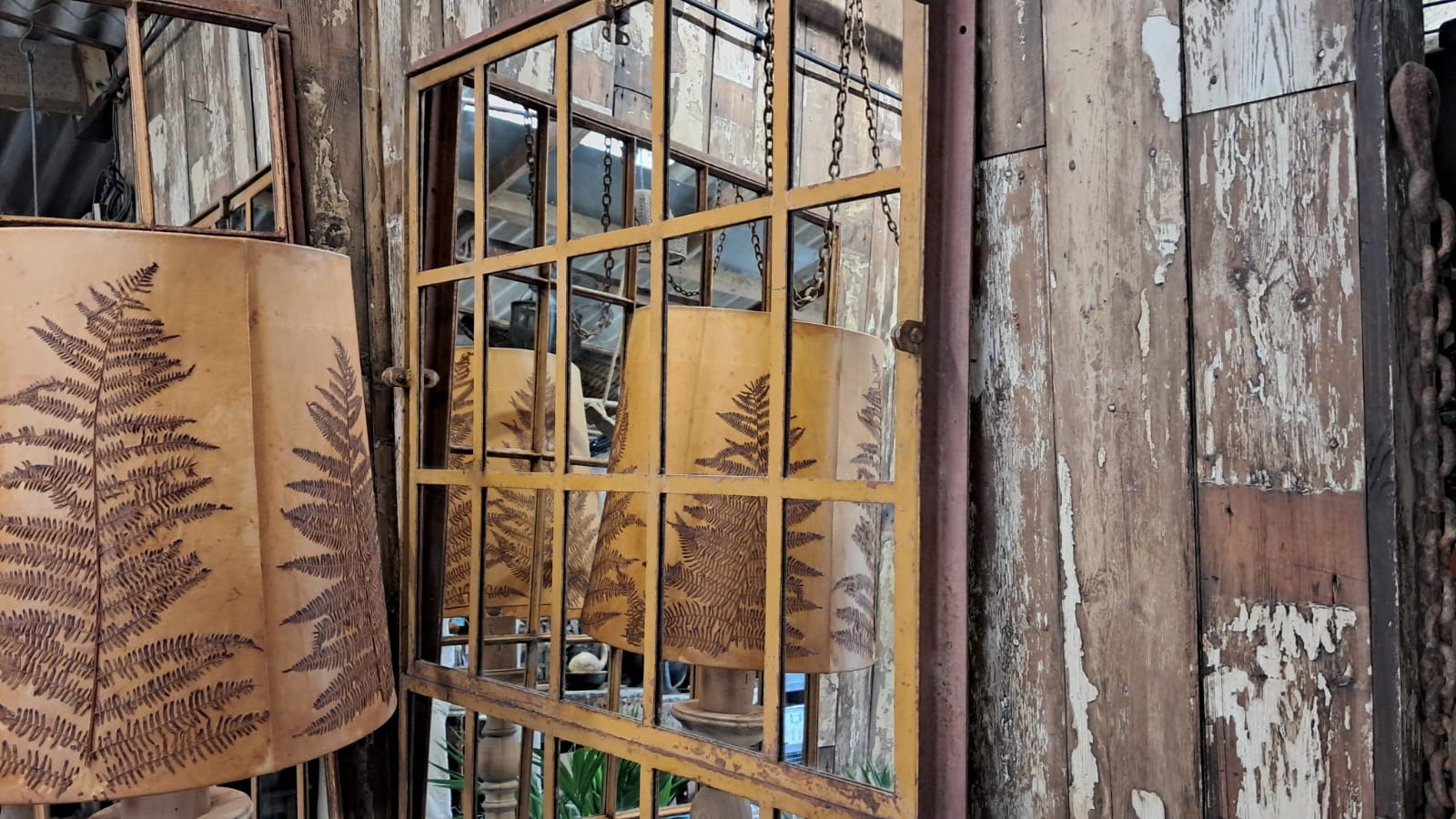 cast iron factory window mirrors industrial garden