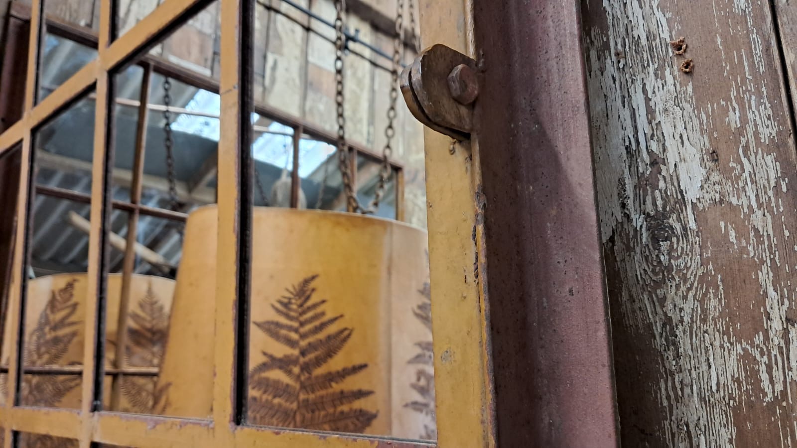 cast iron factory window mirrors industrial garden