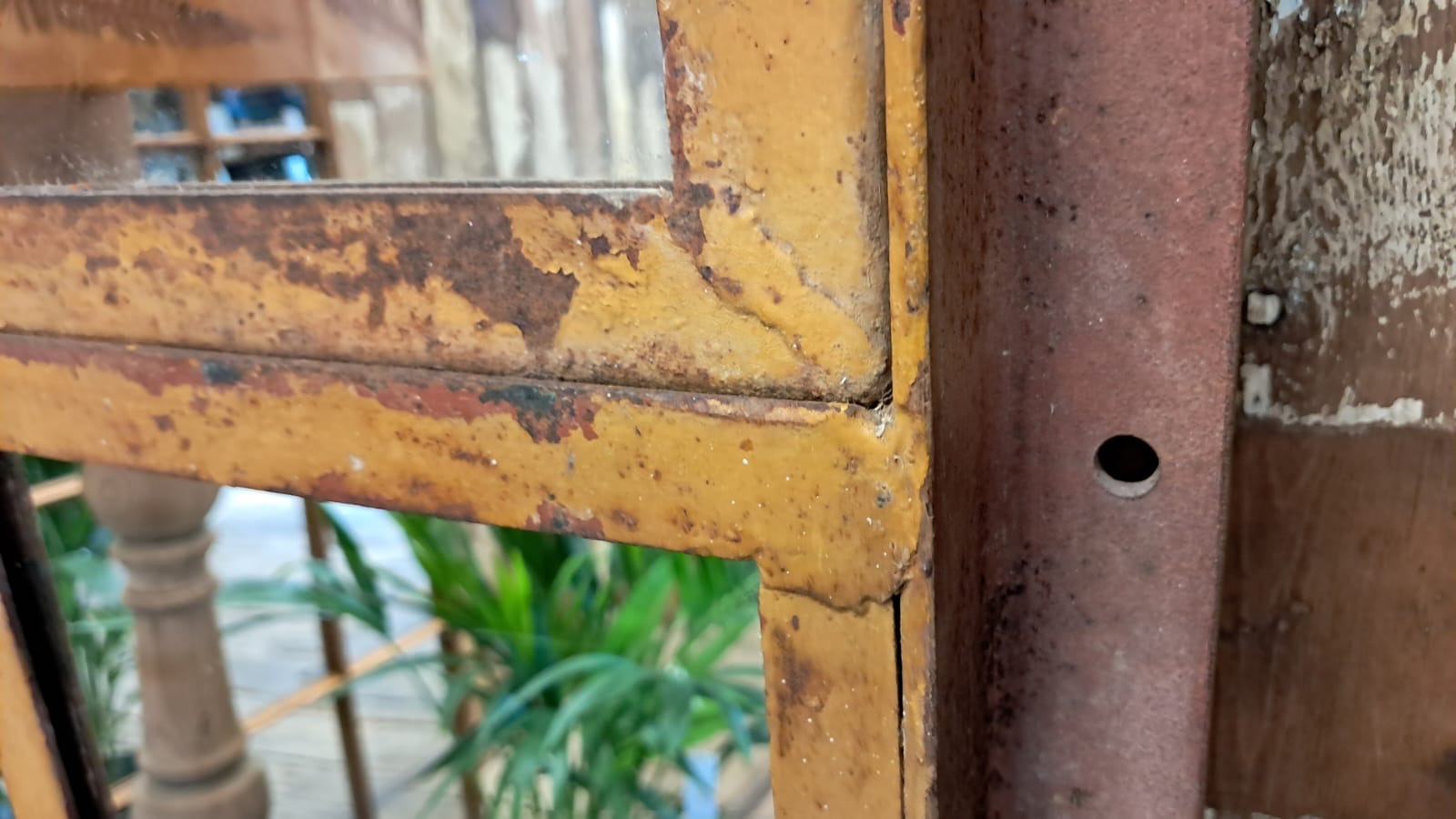 cast iron factory window mirrors industrial garden