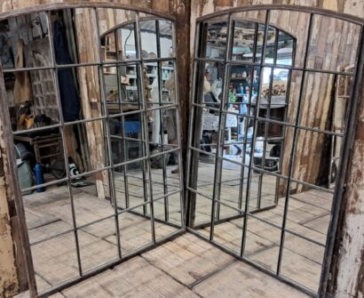 iron arch top window mirror mirrors garden