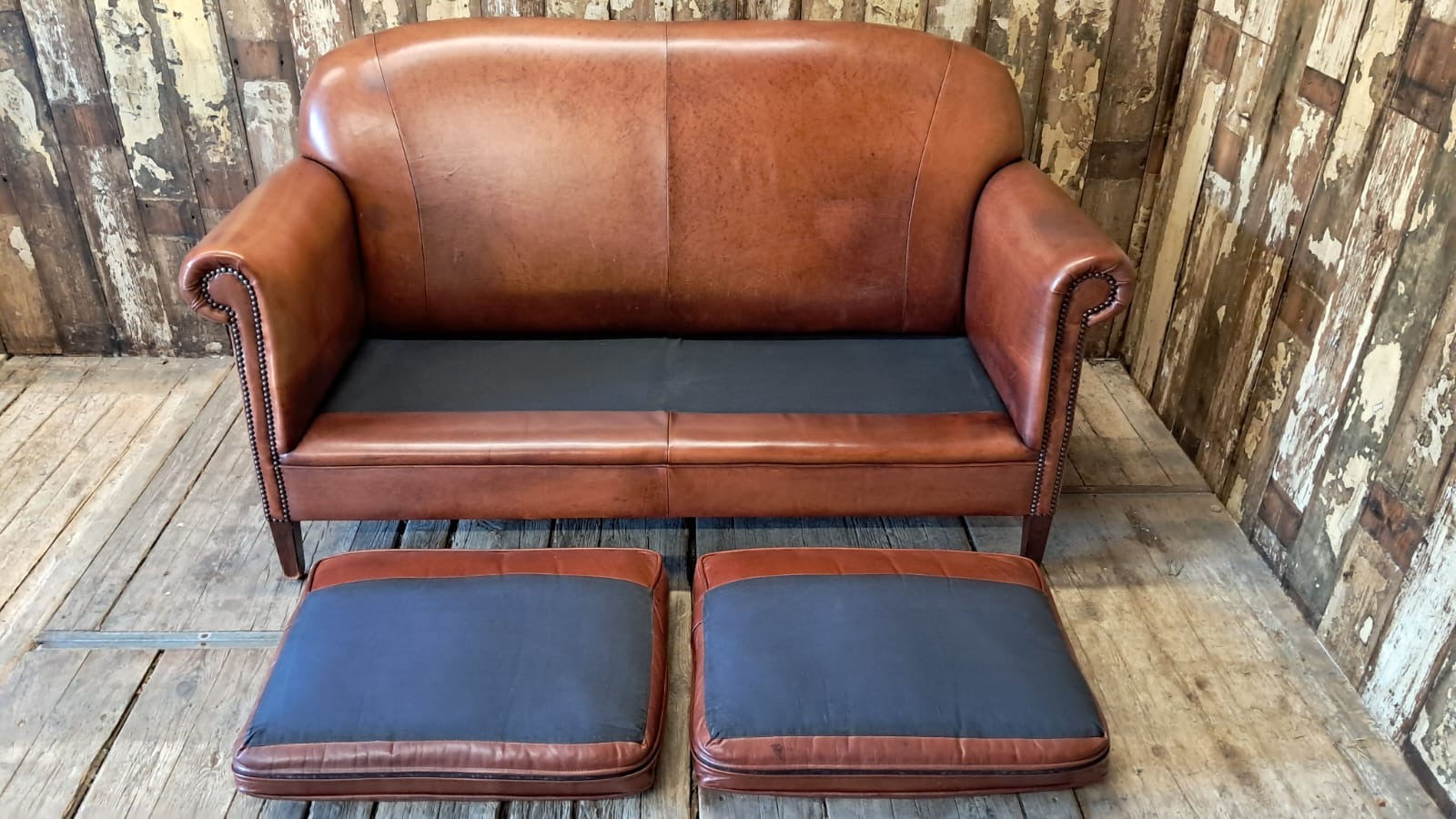 lambs leather two seater seating sofas