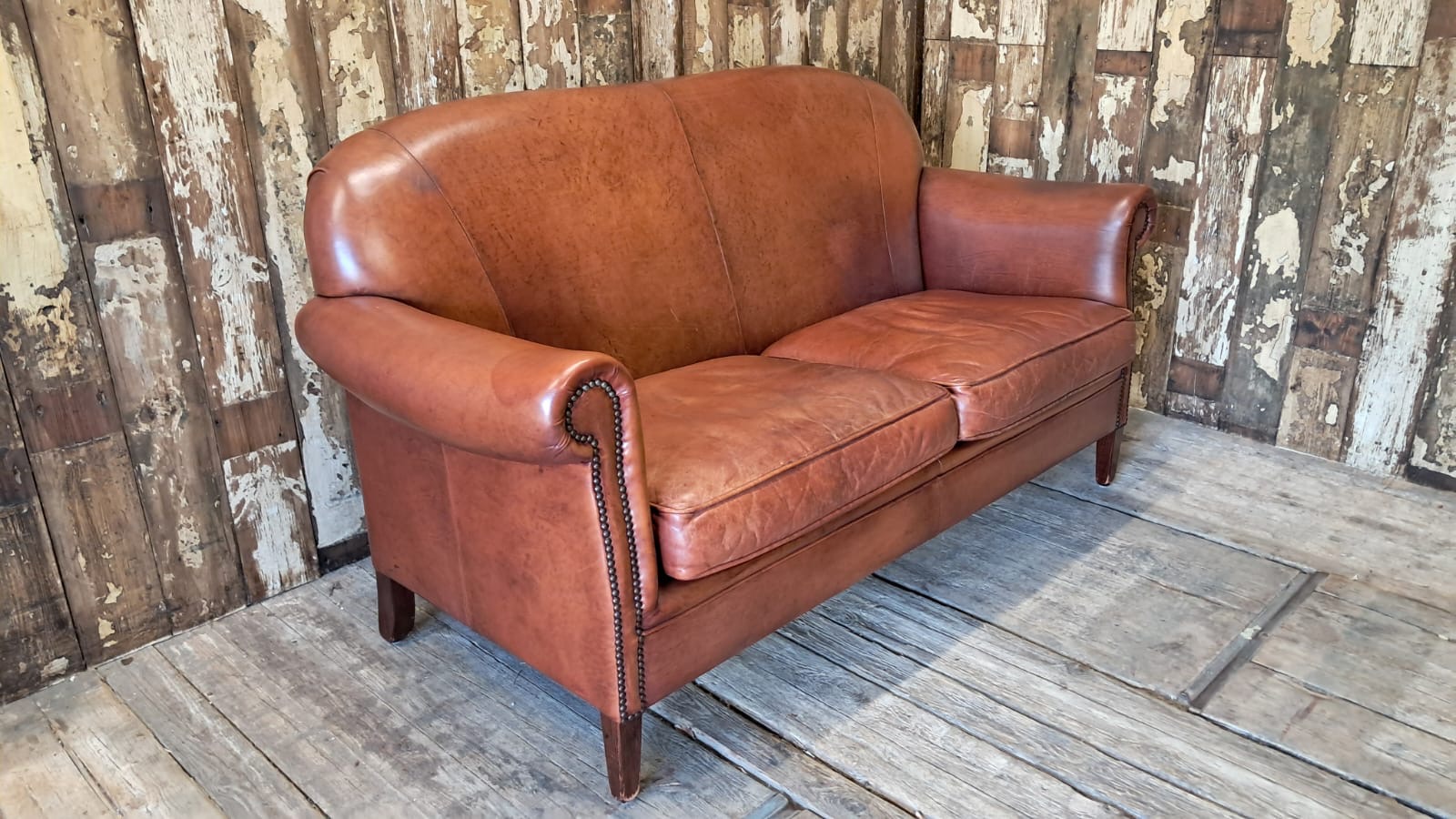 lambs leather two seater seating sofas