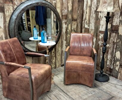 leather and steel armchairs seating armchairs