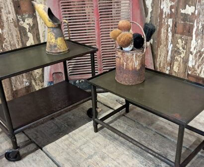 metal wheeled table industrial furniture tables