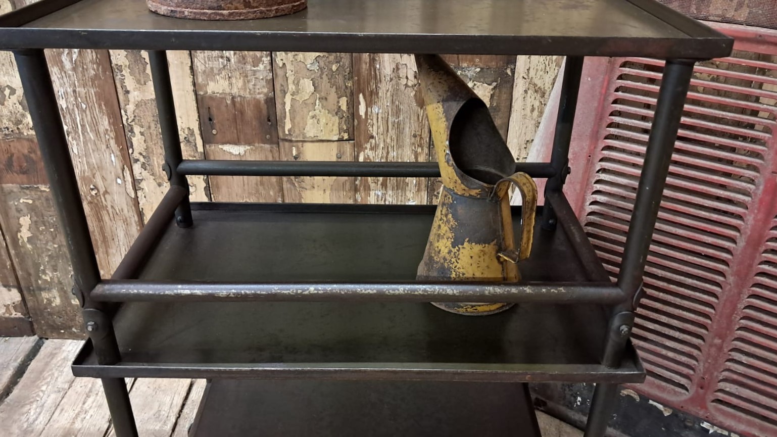 metal wheeled table industrial furniture tables
