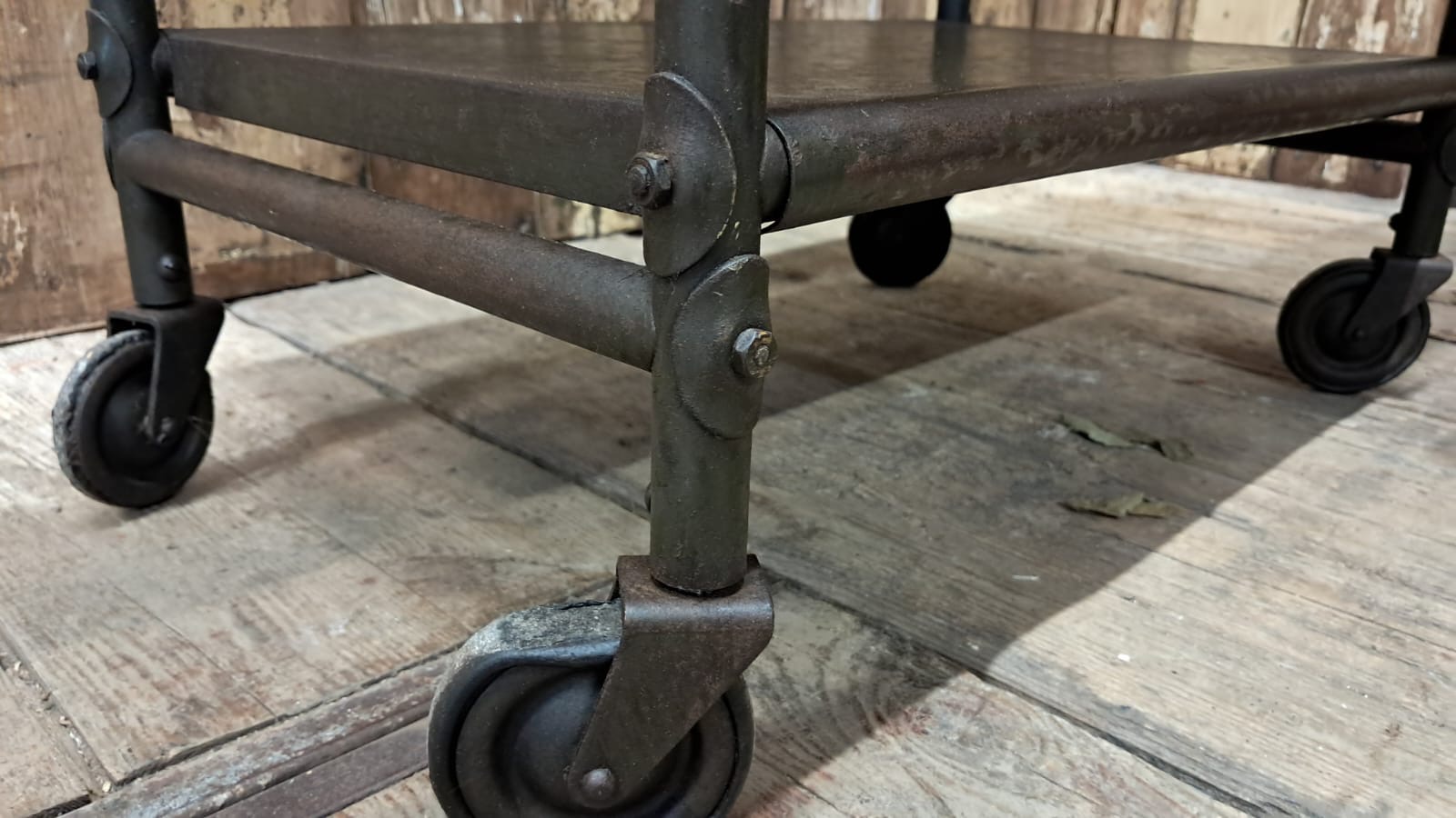 metal wheeled table industrial furniture tables
