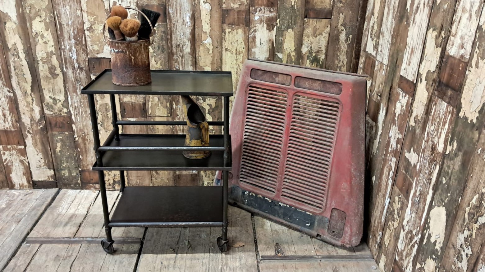 metal wheeled table industrial furniture tables