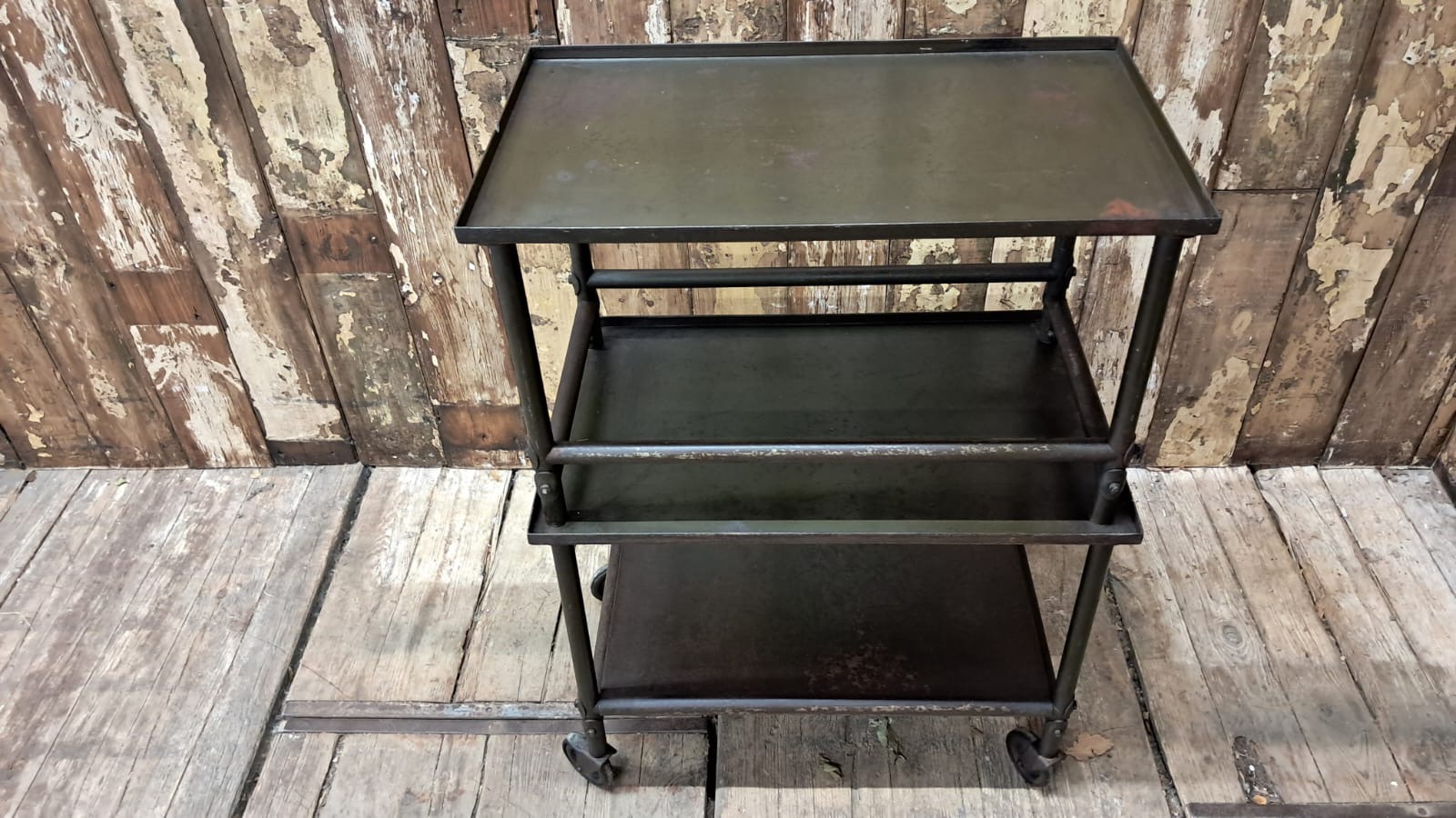 metal wheeled table industrial furniture tables