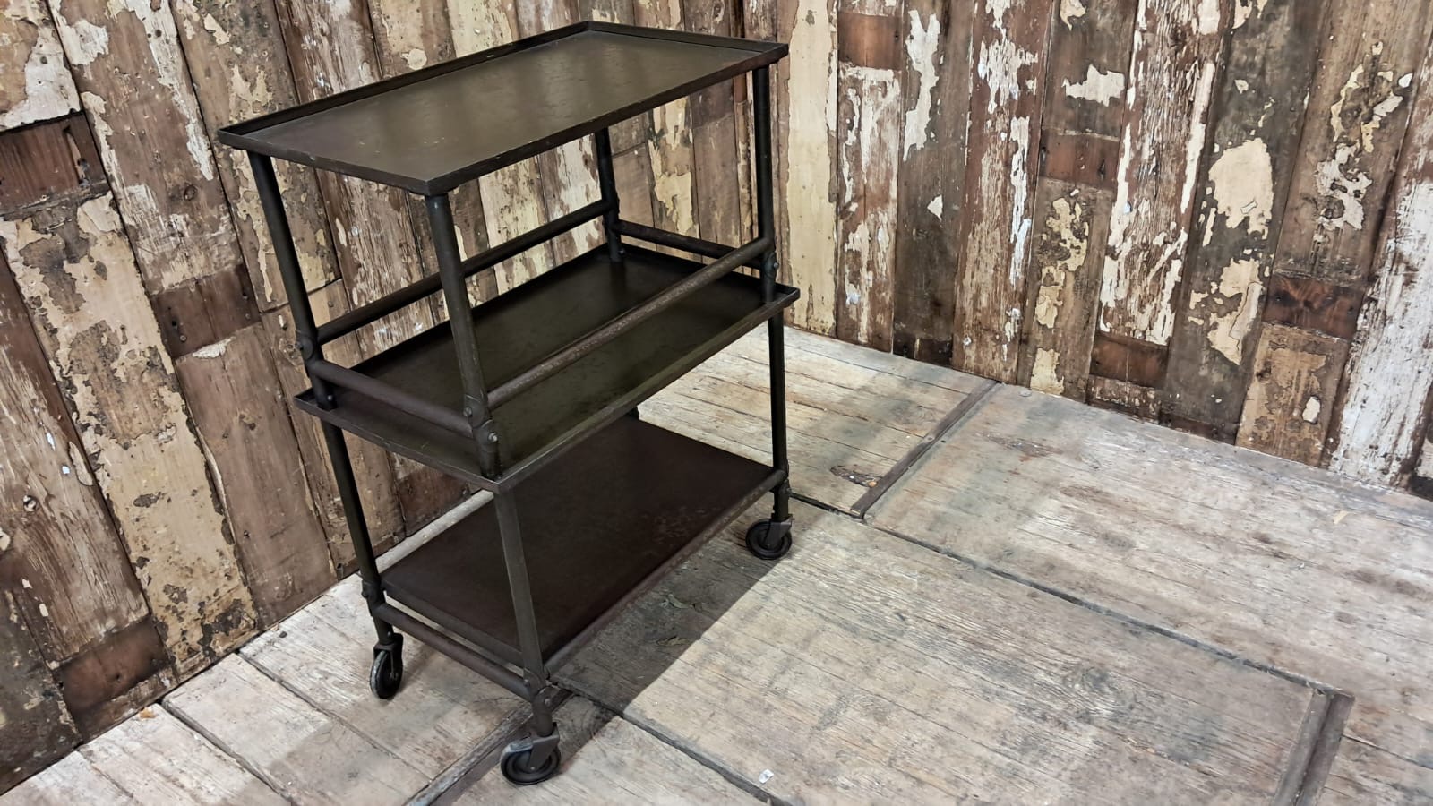 metal wheeled table industrial furniture tables