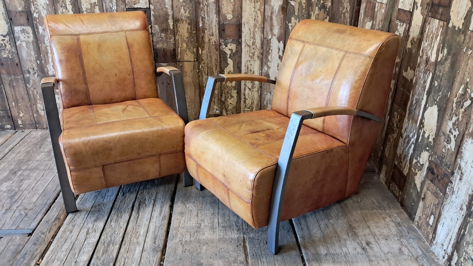 leather and steel armchairs seating armchairs