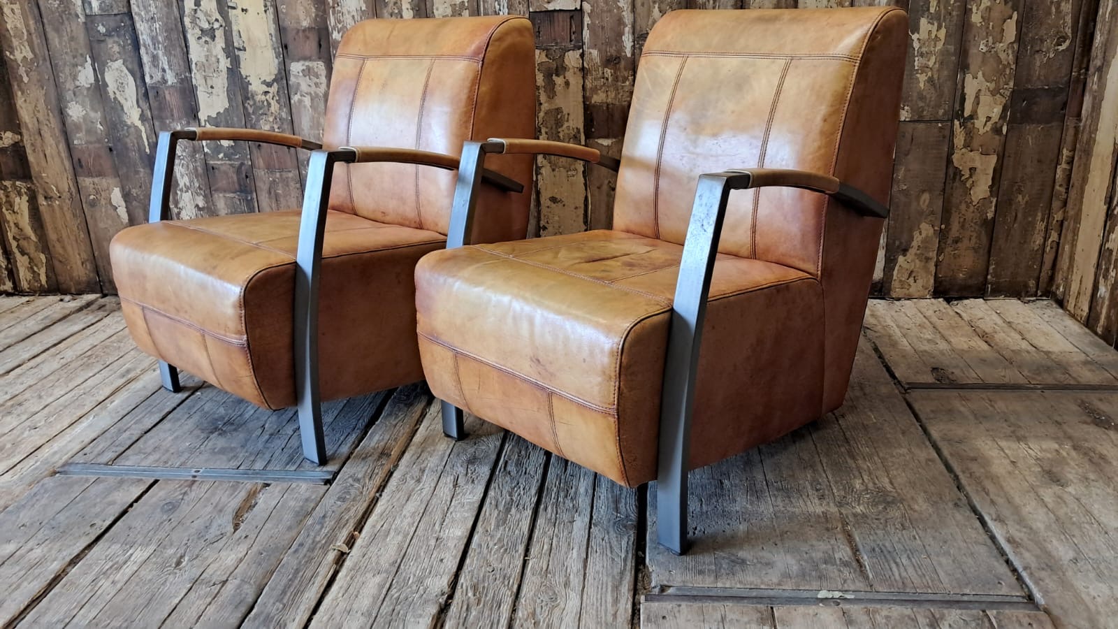 leather and steel armchairs seating armchairs