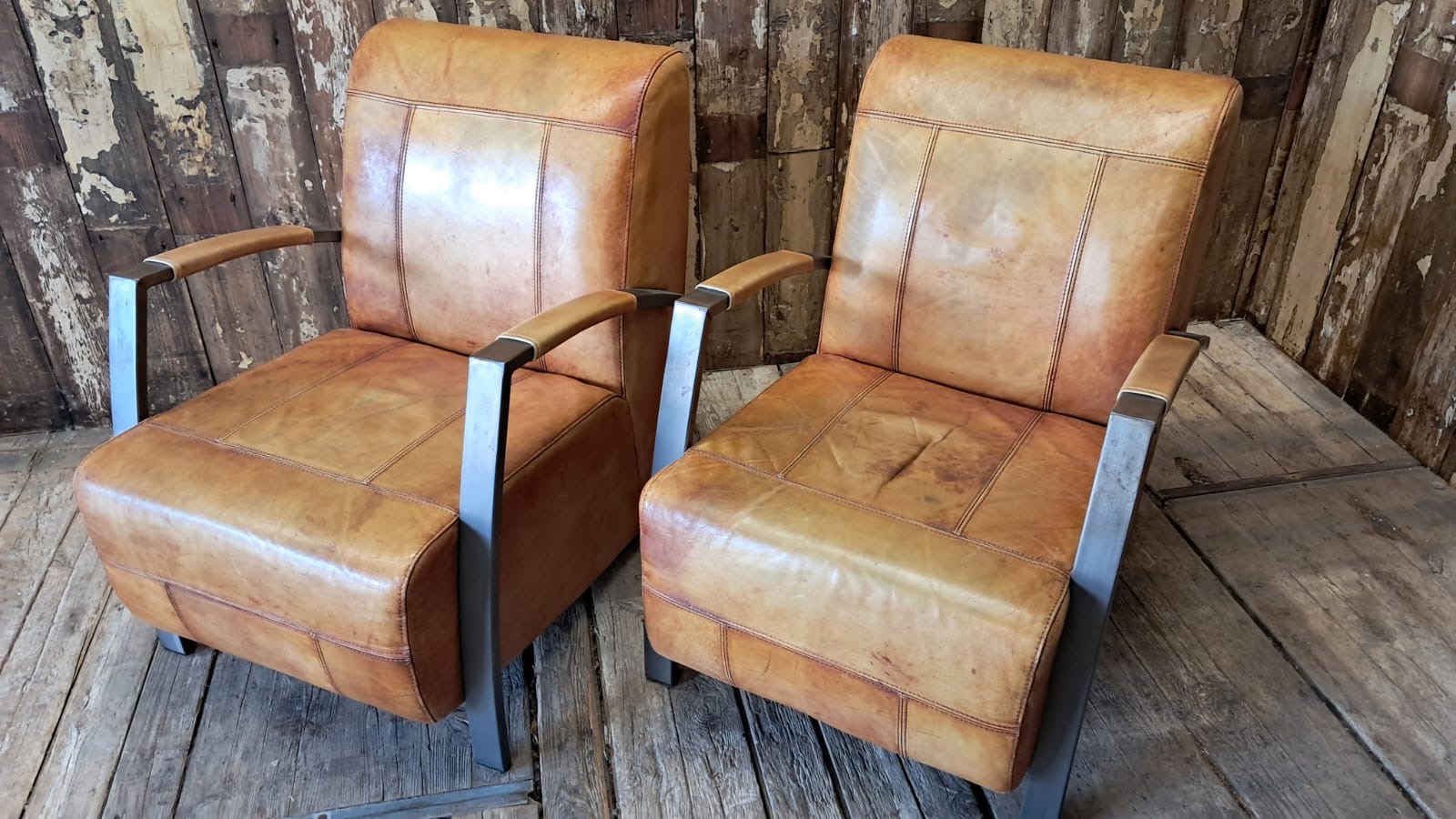 leather and steel armchairs seating armchairs