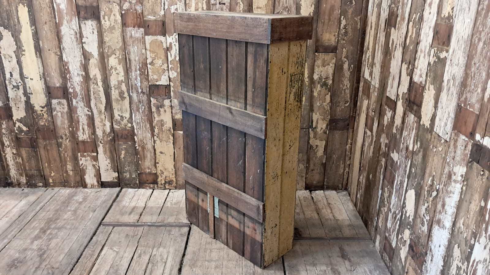 painted wooden open shelving furniture storage