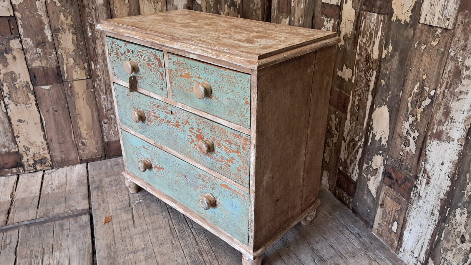 painted pine 2 over 2 furniture drawers