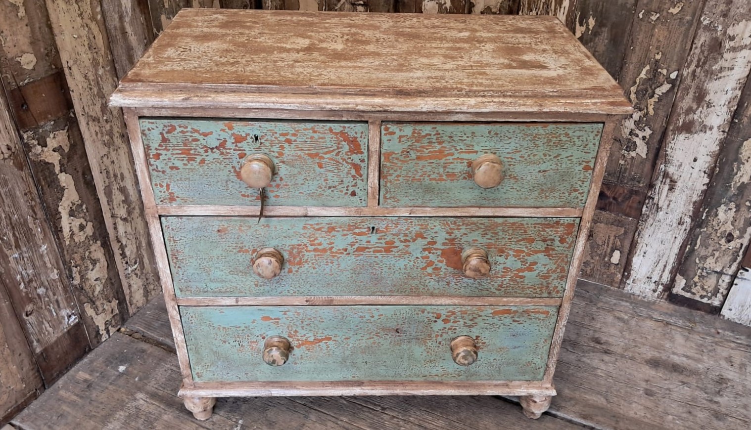 painted pine 2 over 2 furniture drawers